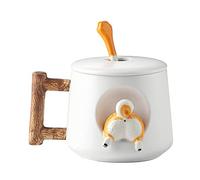 DXEHSEUY Tasse en céramique 3D Corgi Butt - Tasse à cappuccino amusante - Blanc