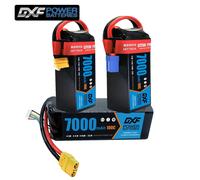 DXF 6S Lipo batterie 22.2V 7000mAh 100C coque souple batterie XT90 XT60 EC5 connecteur pour voiture camion réservoir RC Buggy Truggy course passe-temps 2PCS 6S 7000mah XT60