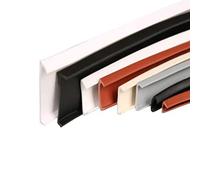 DXFWYTZQ Bande de chant en placage forme U auto-adhésive, PTE souple auto-adhésive flexible, bandes planche bois pour la restauration meubles (U16mm* 3m,Black)