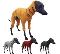 DXFWYTZQ Manteau d'hiver serré à capuche pour chien, pull à col roulé pour lévrier whippet, Foxhound anglais (jaune, taille 5XL)