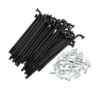 Dxhntskxo FoyBicycle Kit de 36 rayons avec embouts en acier au carbone multi-longueurs (69 mm à 141 mm) pour vélo, réparation et remplacement de roues robustes pliables (12 G-69 mm-36 pièces)