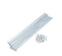 Dxhntskxo FoyBicycle Lot de 36 rayons et tétons 12 G en acier multi-longueurs (69-249 mm) pour vélo et kit de réparation de roues pliables robustes (36 pièces - 148 mm-12 G)