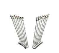 Dxhntskxo FoyBicycle Lot de 36 rayons et tétons 14G en acier inoxydable 304 pour vélo de route et VTT (236-298 mm) - Kit de réparation de roue antirouille DELT (14G 293 mm NL 36 pièces)