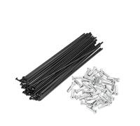 Dxhntskxo FoyBicycle Lot de 36 rayons et tétons en acier au carbone pour VTT et vélo de route Noir 14 G