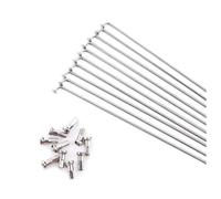 Dxhntskxo FoyBicycle Spokes Lot de 36 crampons galvanisés en acier au carbone 14G (longueurs multiples 125-205 mm), pour réparation de roues de VTT et de route (36 pièces à 241 mm)