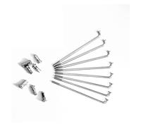 Dxhntskxo Kit de 36 rayons et écrous de vélo électrique 12 G, rayons en acier robuste de 2,5 mm, longueur 70-200 mm, pour réparation de roue de vélo électrique, remplacement universel pour roue