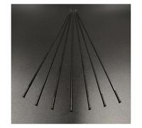 Dxhntskxo Lot de 10 sabots lames, en acier inoxydable 14G, noir, plat pour vélo de route, construction et mise à niveau des roues de haute performance (288 mm)