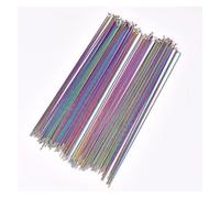 Dxhntskxo Rainbow foyBicycle - Lot de 36 rayons et tétons colorés droits en acier inoxydable pour la personnalisation esthétique des roues de vélo (259 mm)