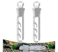 DXIA 2 Pcs Piège à Planaires Verre Transparent, 3 Trous Piège à Planaires Sangsues Ver Tube de Cristal Clair, Sangsues Ver Tube pour Aquarium de Réservoir de Poissons de Naines de Crevettes Cerises