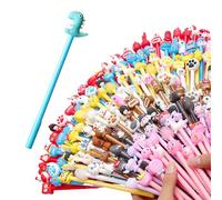 DXIA 50 Pièces Stylos à Bille à Encre Gel Au Hasard, Stylos pour Animaux pour Enfants pour Écrire, Set de Stylos à Bille à Encre Gel de Style Dessin Animé Assortis, Recharge Noire 0.5mm