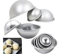 DXIA Bath Bomb Molds Lot de 10 Moules, Métal Bombe de Bain Moule, Bain Moule DIY Kit Savon Moule, Boules de Bain à Faire Soi-même en Forme de Bombe de 5 Tailles, Boules de Bain et Savons