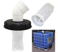 DXIA Lavable Couvercle De Filtre, Accessoires De Réservoir avec Coude, PVC Nylon PE Matériel avec Écran Filtrant pour Filtrer Les Impuretés Liquides dans Un Tonneau, Résistant à La Poussière