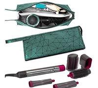 DXIA Sac de rangement étanche pour sèche-cheveux, étui de voyage en cuir PU, sac de voyage portable, sac de rangement anti-poussière pour sèche-cheveux Dyson Supersonic, vert, 35.14.5.13cm, Cuir