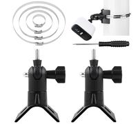DXiongW 2 Pièces Support pour Eufycam 2 2C 2C Pro 3 3C E Arlo Ultra 2 Pro 2 3 4 Réglable Support de Montage sur Poteau pour Caméra Extérieur Eufy Arlo Reolink Aosu et autres avec Trou de Vis 1/4" Noir
