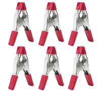 DXiongW 6 Pièces Pinces à Ressort en Métal de 4 Pouces Pince à Colle Métallique Pinces Avec Revêtement en Caoutchouc pour Bâche Camping Tarpaulin Travail Bois