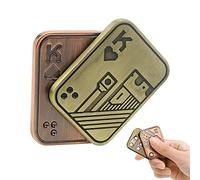 DXiongW Fidget Slider Toy 4,5x3,5cm Magnétique Fidget Jouet Metal Poker Fidget Slider Fidget Toys Metal Slider Jouets Bureau Réduction du Stress pour Adultes Et Enfants