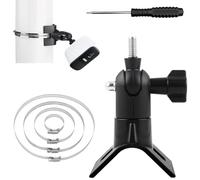 DXiongW Support pour Eufycam 2 2C 2C Pro 3 3C 1 E Arlo Ultra 2 Pro 2 3 4 Reolink Aosu et autres avec Trou de Vis 1/4" Réglable Support avec 4 Boucles pour Caméra Eufy Montage sur Poteau Extérieur Noir