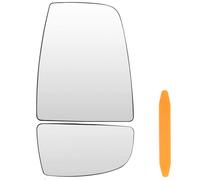 DXiongW Verre de Rétroviseur Supérieur et Inférieur côté Droite pour Ford Transit MK8 2014 2015 2016 2017 2018 2019 2020 Chauffant Glace de Rétroviseur Miroir Extérieur Convexe avec Plaque de Support