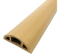 DXIUMZHP Cache-câble De Plancher Demi-cercle À Usage Domestique Passe Câble Sol Souple, Matériau Souple En PVC Coupe Facile Floor Cable Cover Cords, Anti-pas Et Anti-stress (Light Brown , 3m)