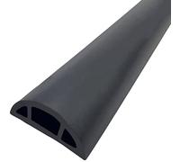 DXIUMZHP Cache-câble De Plancher Demi-Cercle À Usage Domestique Passe Câble Sol Souple, Matériau Souple en PVC Coupe Facile Floor Cable Cover Cords，Anti-Pas Et Anti-Stress (Color : Black, Size : 3m)