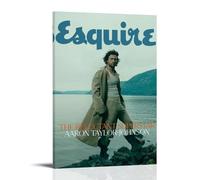 DXLFHG Aaron Taylor-Johnson Poster moderne imperméable Décoration murale unique Décoration d'intérieur Excellent souvenir pour anniversaires et anniversaires Style cadre 50 x 75 cm