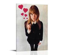 DXLFHG Françoise Hardy Poster mural imperméable moderne Décoration murale unique Excellent souvenir pour anniversaires et anniversaires Style cadre 50 x 75 cm