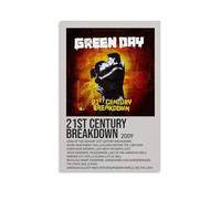 DXLFHG Green Day 21st Century Breakdown Poster moderne imperméable Décoration murale Unique Décoration d'intérieur Excellent souvenir pour les anniversaires et les anniversaires Style sans cadre 50 x