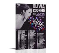 DXLFHG Guts Olivia Rodrigo Poster moderne imperméable Décoration murale unique Décoration d'intérieur Excellent souvenir pour les anniversaires et les anniversaires Style cadre 40 x 60 cm