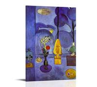 DXLFHG Henri Matisse Affiche murale moderne imperméable avec fenêtre bleue - Décoration murale unique - Excellent souvenir pour les anniversaires et les anniversaires - Style cadre 20 x 30 cm