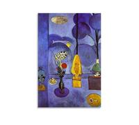 DXLFHG Henri Matisse Poster moderne imperméable avec fenêtre bleue - Décoration murale unique - Excellent souvenir pour les anniversaires et les anniversaires - Style sans cadre - 50 x 75 cm