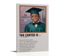 DXLFHG Lil Wayne Tha Carter IV Poster moderne imperméable Décoration murale unique Décoration d'intérieur Excellent souvenir pour anniversaires et anniversaires Style cadre 30 x 45 cm