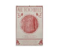 DXLFHG Poster moderne imperméable All Too Well - Décoration murale unique - Excellent souvenir pour les anniversaires et les anniversaires - Style sans cadre - 50 x 75 cm