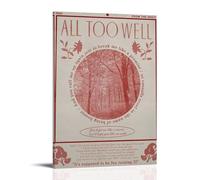 DXLFHG Poster moderne imperméable All Too Well - Décoration murale unique - Excellent souvenir pour les anniversaires et les anniversaires - Style cadre 40 x 60 cm