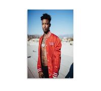 DXLFHG Poster moderne imperméable avec inscription « I Am Greater Than I Was-21 Savage » - Décoration murale unique - Excellent souvenir pour les anniversaires et les anniversaires - Style sans cadre
