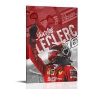 DXLFHG Poster moderne imperméable Charles Leclerc - Décoration murale unique - Excellent souvenir pour les anniversaires et les anniversaires - Style cadre 40 x 60 cm