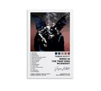 DXLFHG Travis Scott Birds in The Trap Sing McKnight Poster moderne imperméable Décoration murale unique Excellent souvenir pour les anniversaires et les anniversaires Style sans cadre 40 x 60 cm