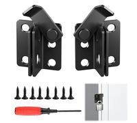 DXLing 2 PCS Loquet Porte Cadenas Acier Inoxydable Noir Verrou Porte Coulissante Loquet Porte avec Cadenas Ouvrir à Gauche/Ouvert à droite Petit Loquet Loquet de Sécurité Ouvert à Droite avec 8 Vis