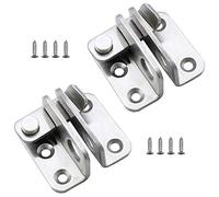 DXLing 2 PCS Loquet Porte Cadenas Ouvert Moraillon Cadenas Verrou de Porte à Pêne Petite Antivol Loquet Acier Inoxydable avec 8 Vis Fermoir à Cadenas Applicable aux Diverses Portes - Ouvrir à Gauche