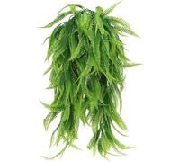 DXLing 2 Pièces Fougère Artificiel Fausse Plante Boston Feuille Fausses Fougères Artificielles Plastique Plante Suspendue Fougère Faux Lierre Plantes Guirlande pour Intérieur Extérieur Jardin Mariage