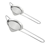 DXLing 2 Pièces Passoire à Cocktail fine en acier inoxydable 2 Tailles Tamis à Cocktail Conique Fine passoire à Cocktail Tamis à Mailles Fines avec tamis à mailles conique Silver pour égoutter Nouille