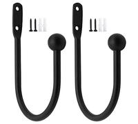 DXLing 2 Pièces Retenues de Draperie de Rideau Crochets Décoratifs pour Fenêtre Embrasses à Rideaux Crochets de Retenue de Rideau en Métal pour Crochets de Rideaux Lourds et Légers Crochet - Noir