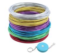 DXLing 6 Pièces 2 mm Fil en Aluminium Anodisé Fil de Bijoux Flexible Souple 6 Bobines de 5m Fil de Sculpture en Métal Pliable Différentes Couleurs pour DIY Perlage et Bijoux Artisanat Modèle Faisant