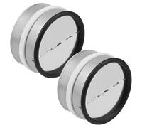 DXLing Lot de 2 clapets anti-retour 100 mm avec caoutchouc d'étanchéité 100 mm en acier galvanisé avec rabats en aluminium pour canal de ventilation et évacuation d'air pour montage de tuyaux