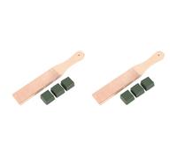 Dxoniislh 2X de Stropping en Cuir Outils Strop Board en Cuir 6 Paquets AffûTage de Cuir Composé de Polissage Aiguiseur de Couteau à Aiguiser