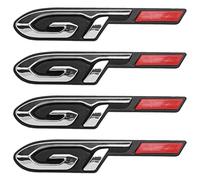Dxoniislh 4X Cool Autocollant De Style De La Voiture 3D De GT pour L'Autocollant De Porte De Voiture De Mode De