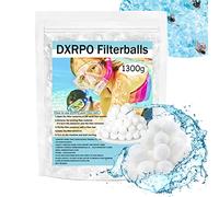 DXRPO Balles Filtrantes, 1300g Boules de Filtre de Piscine pour Systèmes de Filtration à Sable, Remplace 46 kg de Sable Filtrant Sable de Quartz, pour Piscine Système de Filtre à Sable. (Blanc)