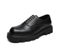DXSYGMBN Chaussure Derby pour Hommes Chaussures Homme Ville Costume Mariage Buteau À Lacets Classique pour Entreprise Officiel,Noir,44 EU