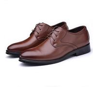 DXSYGMBN Chaussures de Costume Classiques en Cuir pour Hommes à Lacets Derby Oxford Chaussures de Ville Formelles pour Mariage Soirée,Marron,45 EU
