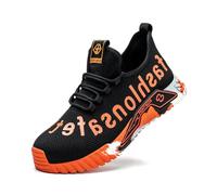 DXSYGMBN Chaussures De Sécurité Unisexes Légères Flexibles Anti-Crevaison,Orange,40 EU