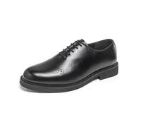 DXSYGMBN Chaussures Oxford Homme Cuir Verni Classique Brogue Mariage Business Travail Lacets Derby Ville Confortable Élégant,Noir,46 EU